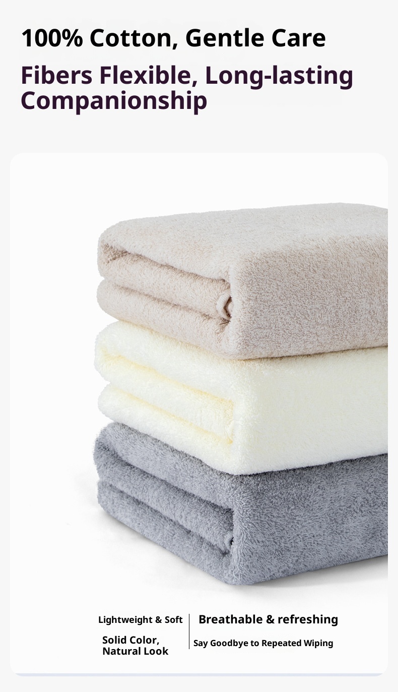 Lillian Sanli Großes, dickes, saugfähiges Badetuch für Erwachsene aus reiner Baumwolle, ideal für Paare._voghion.com