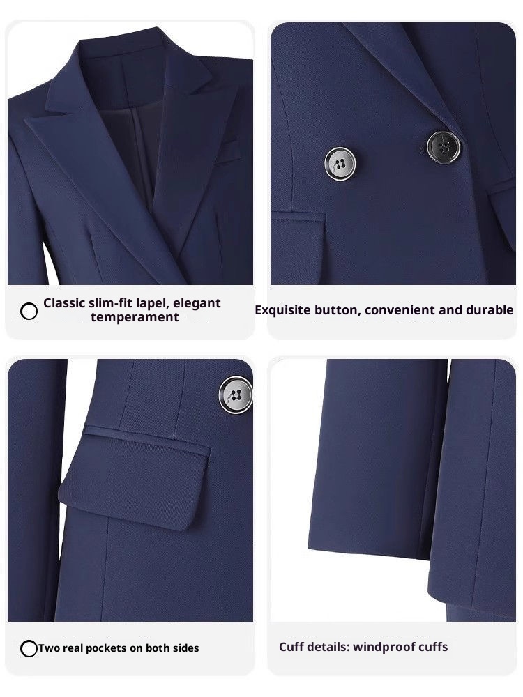 ChicShe Women's Suit Set Professional Formal Wear For College Students, Civil Service Exam, Interview, Workwear, High-End Black_voghion.com