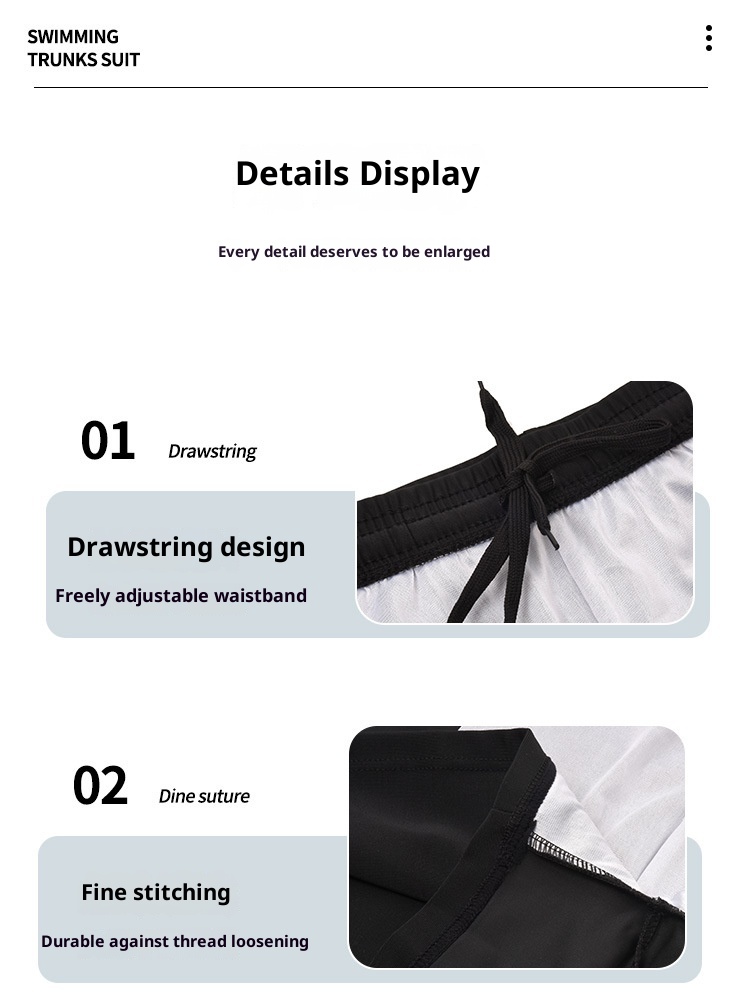 001 Qilang Boxer Adult Set Nylon Loose Plus Size Comfortable Quick-Dry Men's Swimming Trunks Wholesale_voghion.com