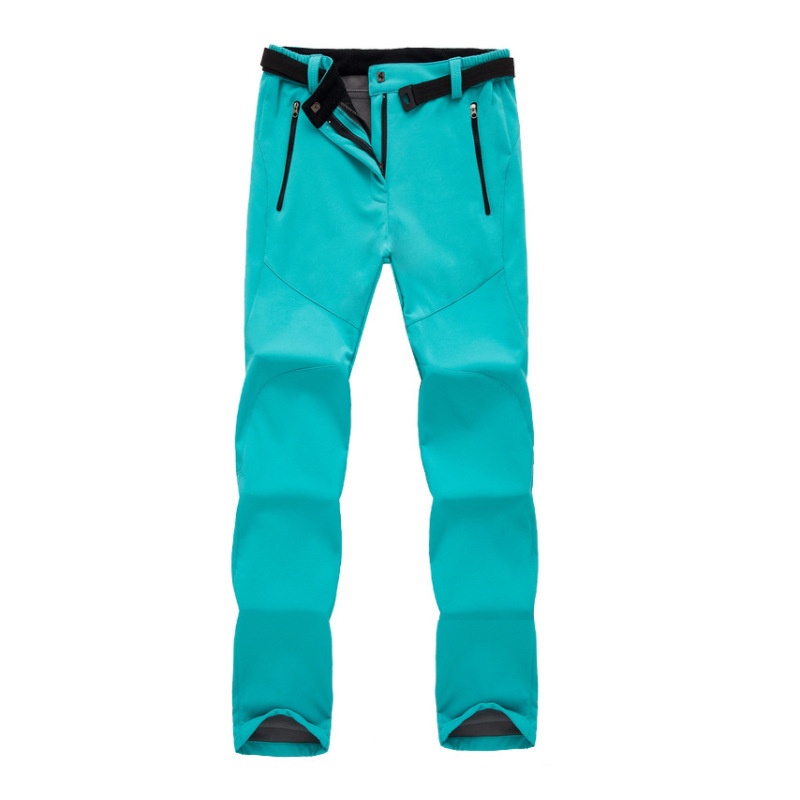 001 Men's Autumn Winter Waterproof Breathable Warm Ski Women Outdoor Thickened Couple Softshell Pants_voghion.com