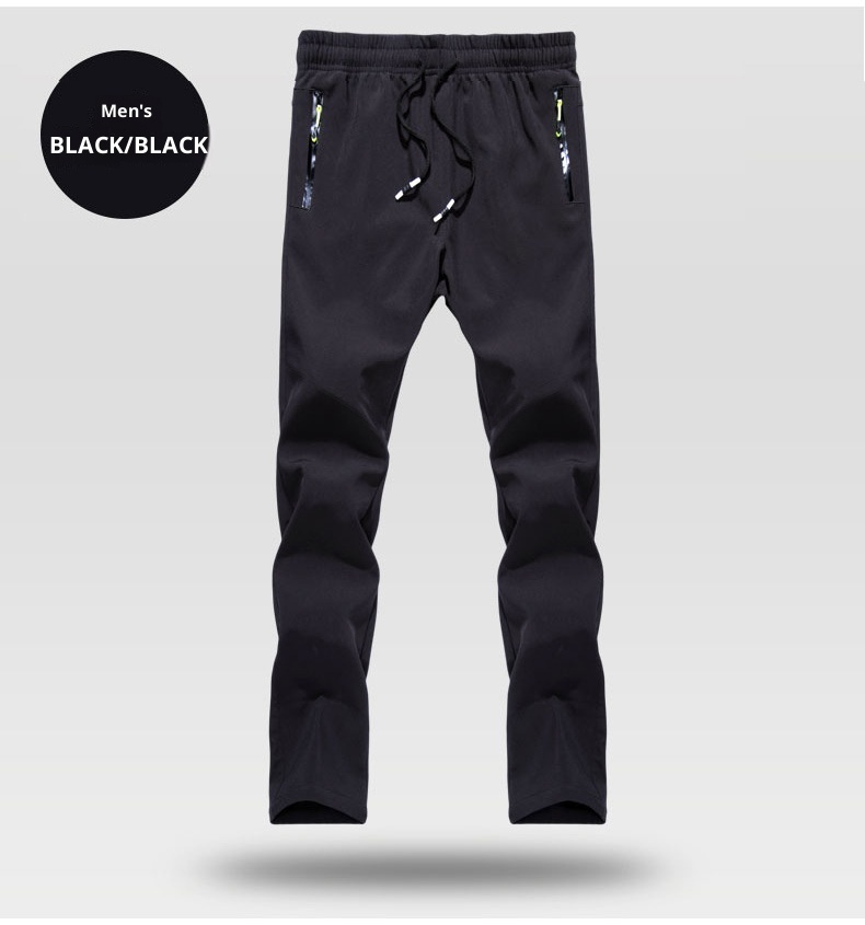 001 Outdoor Couple's Softshell Pants For Men Women, Autumn And Winter Fleece-Lined, Thickened, Waterproof, Windproof,_voghion.com