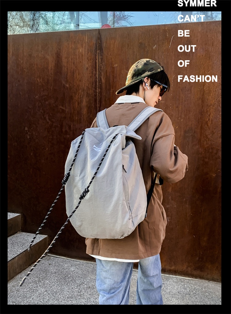 ActiveGo Large Capacity Solid Color Casual Backpack Men, Niche Simple Bag For Women, Sports Hiking Backpack, Travel Essential_voghion.com