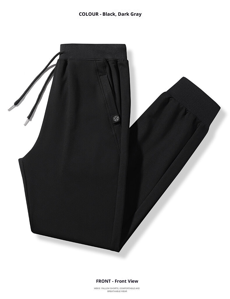 boy 2025 Pure Cotton Sweatpants Winter Loose Fit Middle-aged Dad Men's Trendy Plus Size Elastic Waist Casual Pants_voghion.com