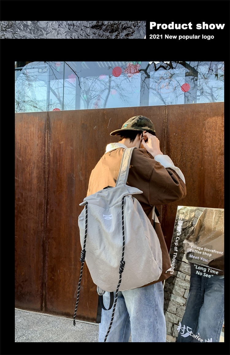 ActiveGo Large Capacity Solid Color Casual Backpack Men, Niche Simple Bag For Women, Sports Hiking Backpack, Travel Essential_voghion.com