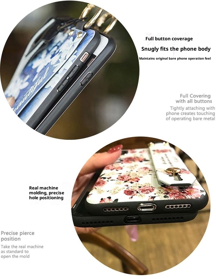 TechGlobe Adatto per Samsung Note3/N9008 Supporto da polso con cordino Custodia morbida protettiva in silicone serie Flower_voghion.com