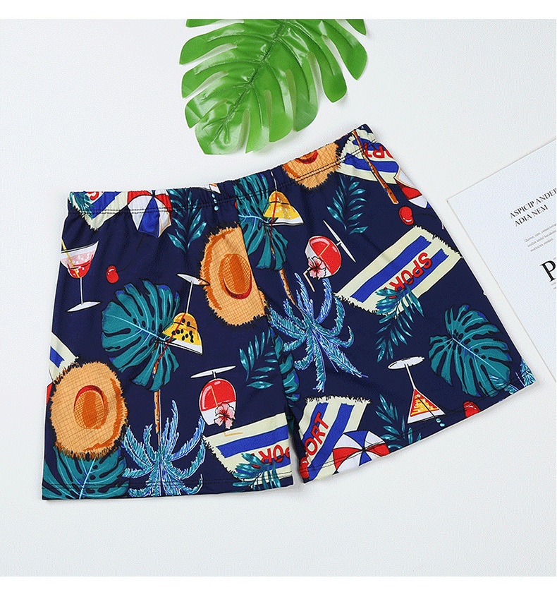 001 Adult Men's New Beach Swimming Pool Hot Spring Fashion Printed Comfortable Breathable Milk Silk Swim Trunks_voghion.com