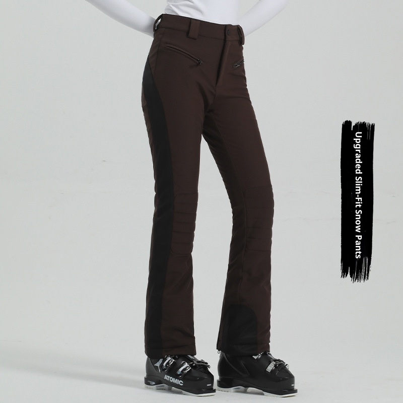 001 24 New Ski Double Board Winter Outdoor Warm Windproof Waterproof Cross-border Elastic Snow Pants For Women_voghion.com