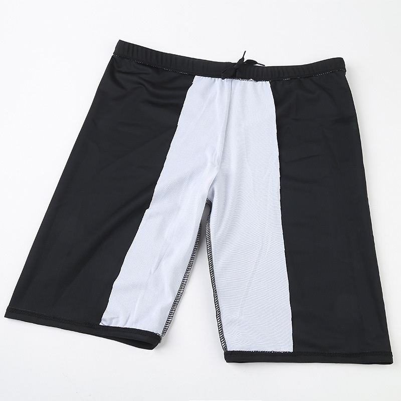 001 Mn's Swim Fashion Flam Print Larg Siz Fiv-Point Shorts Hot Spring Anti-Embarrassmnt Adult Swimming Trunks_voghion.com