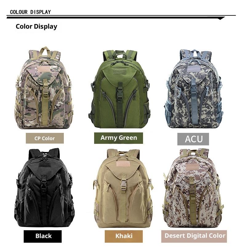 Sac à dos ActiveGo Lupu, camouflage militaire, imperméable, grande capacité, pour le sport, les activités de plein air et les voyages. Idéal pour les loisirs et les activités tactiques._voghion.com
