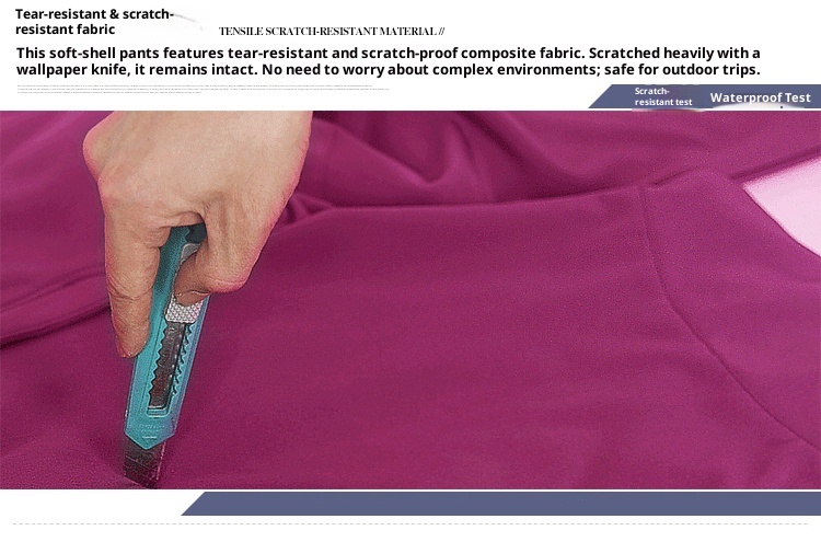 001 Calça comprida unissex para esportes ao ar livre, resistente ao desgaste, em tecido softshell grosso, ideal para caminhadas e esqui. Perfeita para o inverno._voghion.com