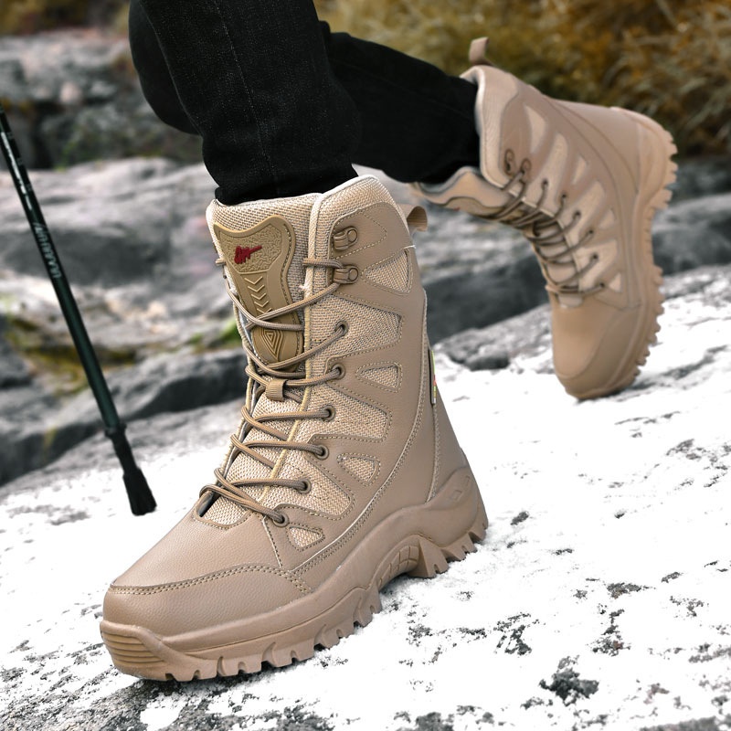 ActiveGo Outdoor Hiking Shoes Autumn Winter Warm Mid-Calf Waterproof Non-Slip Wear-Resistant Thick Sole Couple Wholesale Trail_voghion.com
