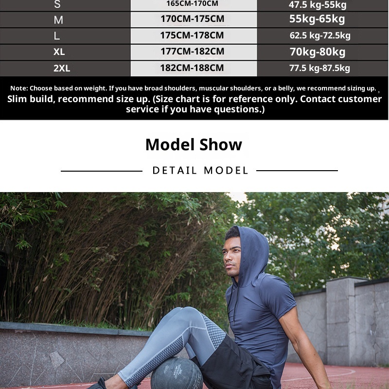 Męskie, szybkoschnące, obcisłe legginsy do koszykówki, sportowe, do ćwiczeń na świeżym powietrzu, długie, kompresyjne spodnie męskie_voghion.com