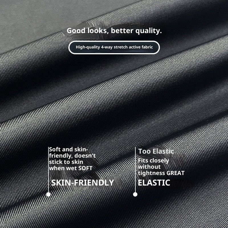 001 Men's Adult Quick-Dry Five-Point Swim Plus Size Anti-Embarrassment Beach Hot Spring Swimming Trunks Manufacturer_voghion.com