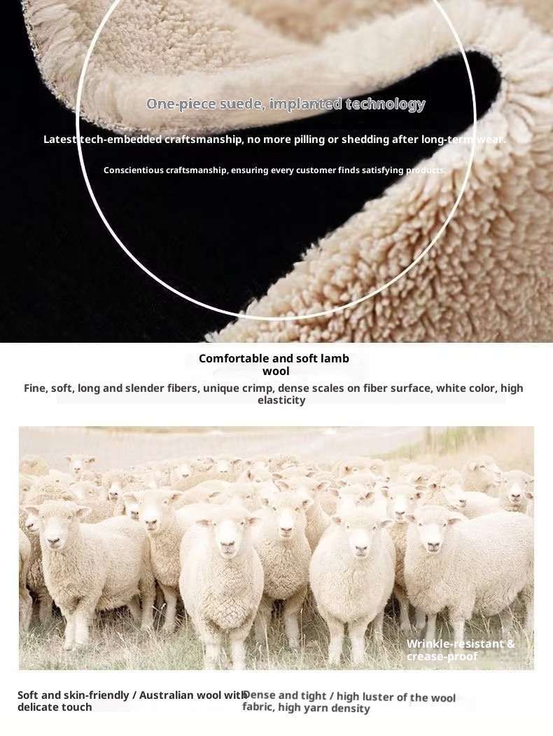 boy Autumn Winter Lamb Wool Casual Men's Fleece Lined Thickened Plus Size Loose Fit Joggers Cuffed Straight Leg Warm Pants_voghion.com