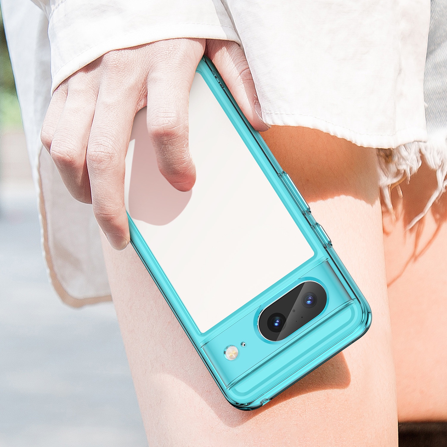 TechGlobe Suitable For Colorful Google Pixel 8 Pro Phone Cover 8A Acrylic Solid Color Full Coverage Shockproof Case_voghion.com