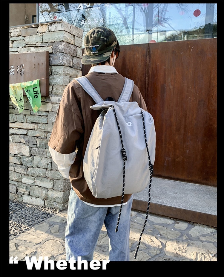ActiveGo Large Capacity Solid Color Casual Backpack Men, Niche Simple Bag For Women, Sports Hiking Backpack, Travel Essential_voghion.com