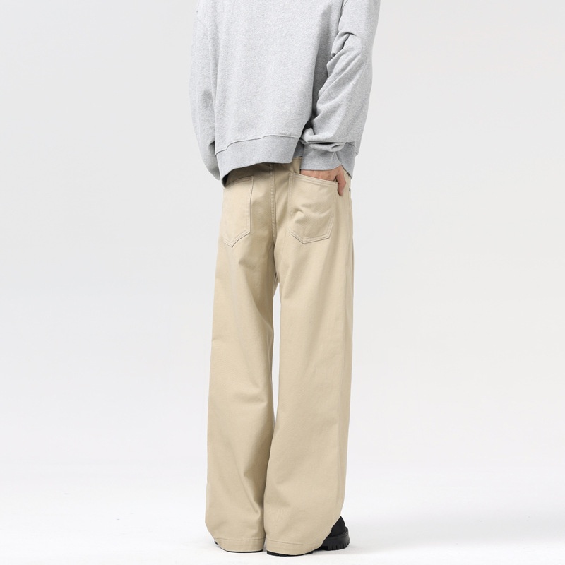 boy LKTM Men's Clothing#Japanese Retro Loose Straight Casual Men Cleanfit Simple Commuting Versatile Long Pants_voghion.com