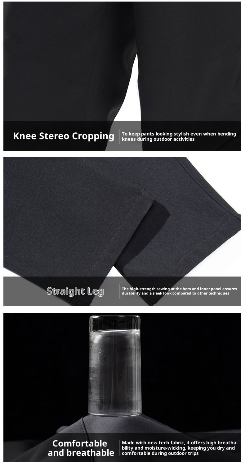 001 Outdoor Couple's Softshell Pants For Men Women, Autumn And Winter Fleece-Lined, Thickened, Waterproof, Windproof,_voghion.com