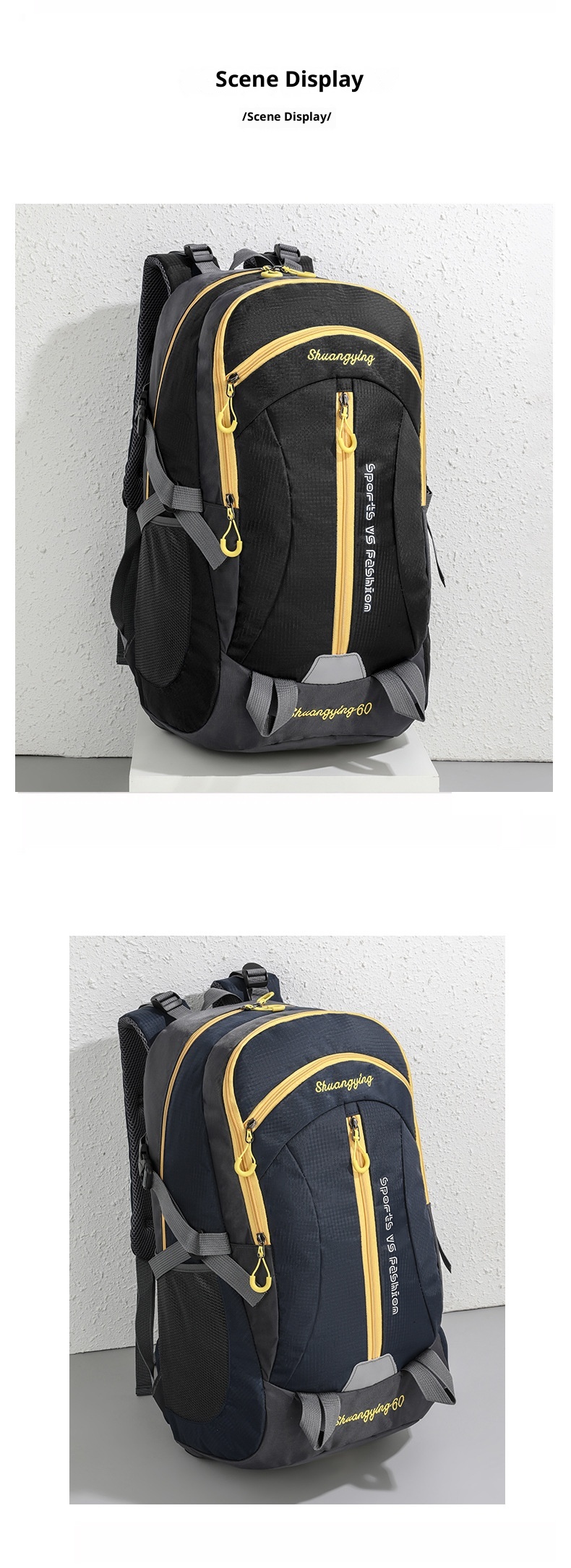 Zaino da trekking ActiveGo Outdoor da 60 litri, leggero, da viaggio, da uomo, impermeabile, sportivo, da donna_voghion.com