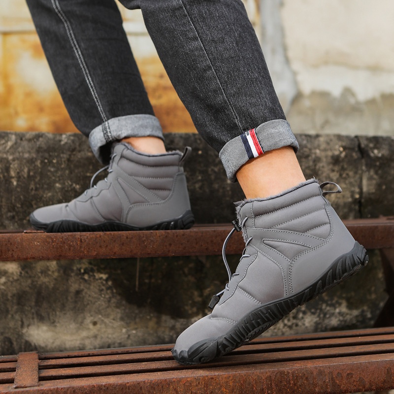 Botas de nieve de senderismo ActiveGo New Cross-Border para hombre, con forro polar, de algodón, de cinco puntas, antideslizantes, informales_voghion.com