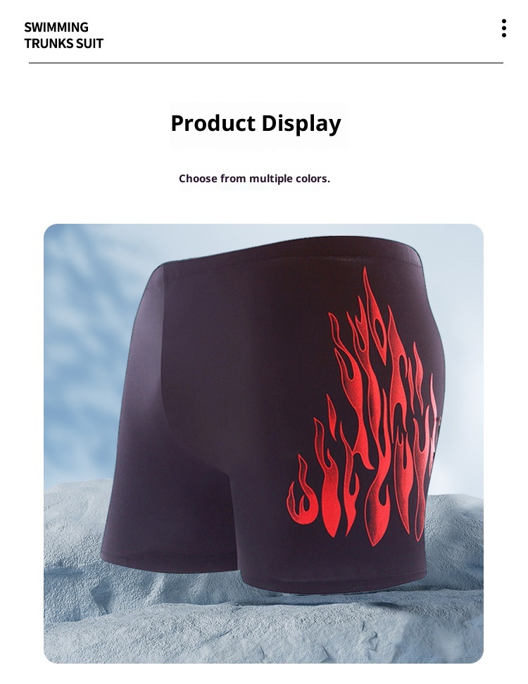 001 Qilang Boxer Adult Set Nylon Loose Plus Size Comfortable Quick-Dry Men's Swimming Trunks Wholesale_voghion.com