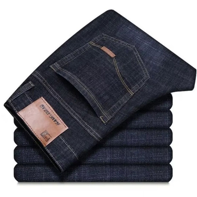 QFV507045555501<2 QFV507045555501<2 Autumn Jeans Fleece Lined Thickened Straight Loose Plus Size Workwear Warm Winter Outdoor Cold-Proof Men's_voghion.com