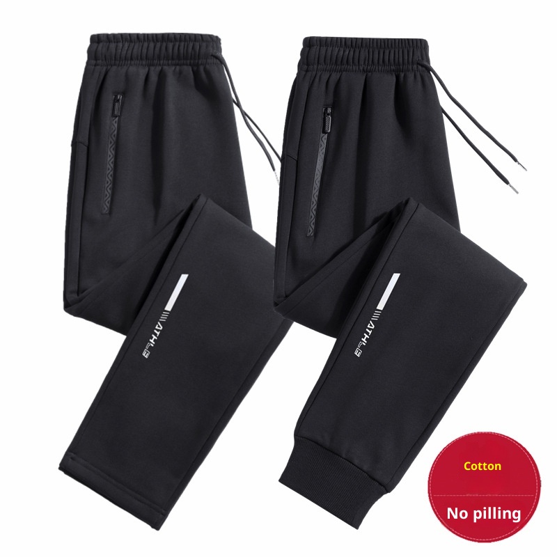 boy Men's Casual Autumn Winter New Cotton Fleece Plus Size Sweatpants Joggers Running Pants Trendy_voghion.com