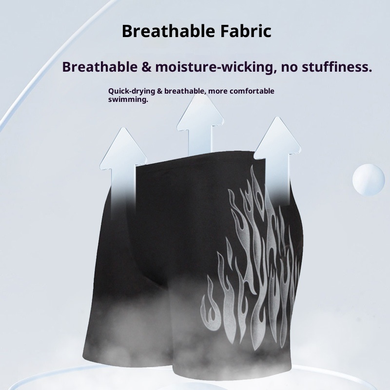 001 Qilang Boxer Adult Set Nylon Loose Plus Size Comfortable Quick-Dry Men's Swimming Trunks Wholesale_voghion.com