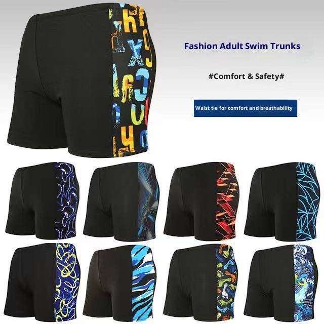 001 Anti-Embarrassment Swimsuit Adult Plus Size Quick-Dry Swimming Shorts Boxer Men's Hot Spring Swim Trunks Manufacturer_voghion.com