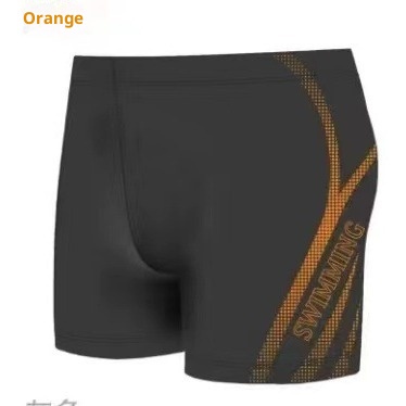 001 Polyester Swimming Trunks Anti-Embarrassment Men's Adult Loose Comfortable Plus Size Printed Boxer Hot Spring Beach_voghion.com