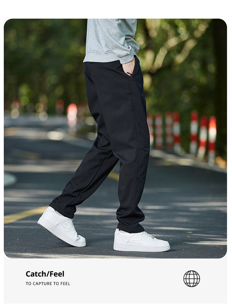 001 Me's 2025 New Outdoor Autum Witer Fleece Lied Thickeed Widproof Waterproof Hikig Fishig Softshell Pats For_voghion.com