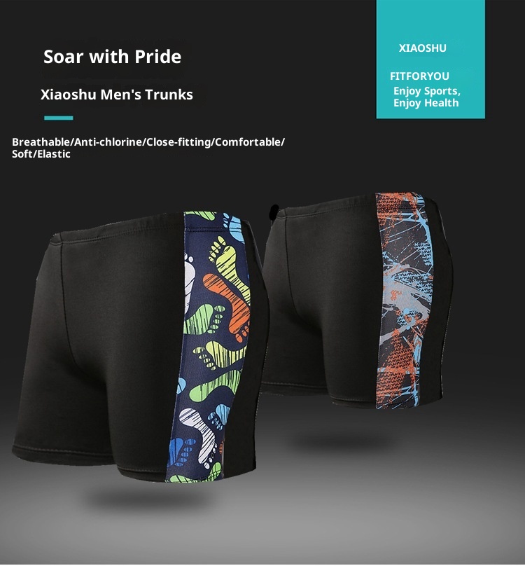 001 Traje de baño antivergüenza para adultos de talla grande, shorts de natación de secado rápido, bóxer, bañador tipo bóxer para hombre, ideal para aguas termales. Fabricante_voghion.com