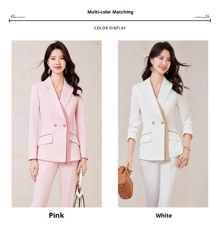 ChicShe White Suit Set For Women, Autumn Fashionable And Elegant Host Formal Suit, Workwear, Cross-Border Bestseller_voghion.com