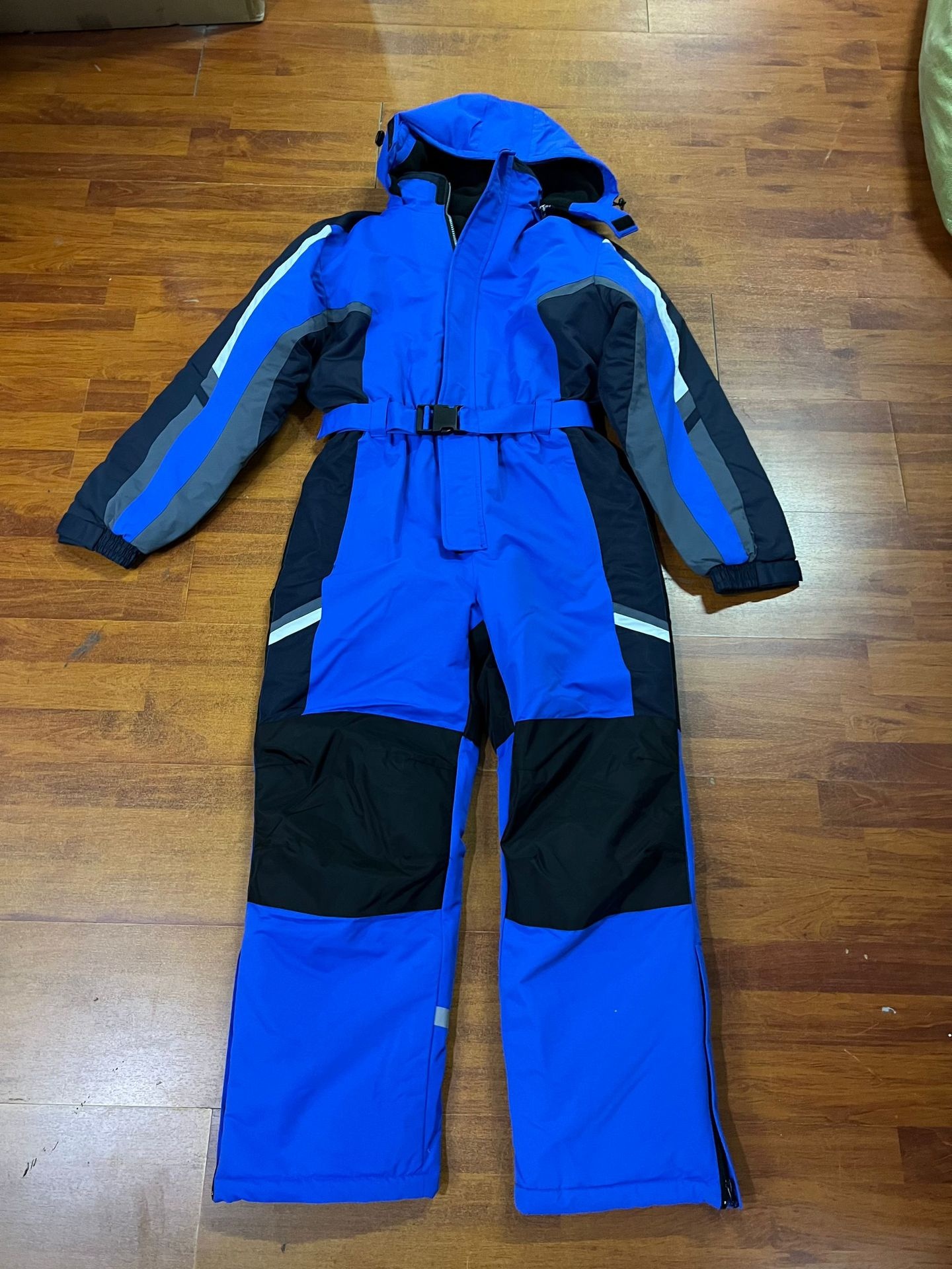 001 Cross-Border Source New Adult Unisex One-Piece Suit Solid Color Warm Hooded Ski Jacket And Pants Manufacturer Wholesale_voghion.com