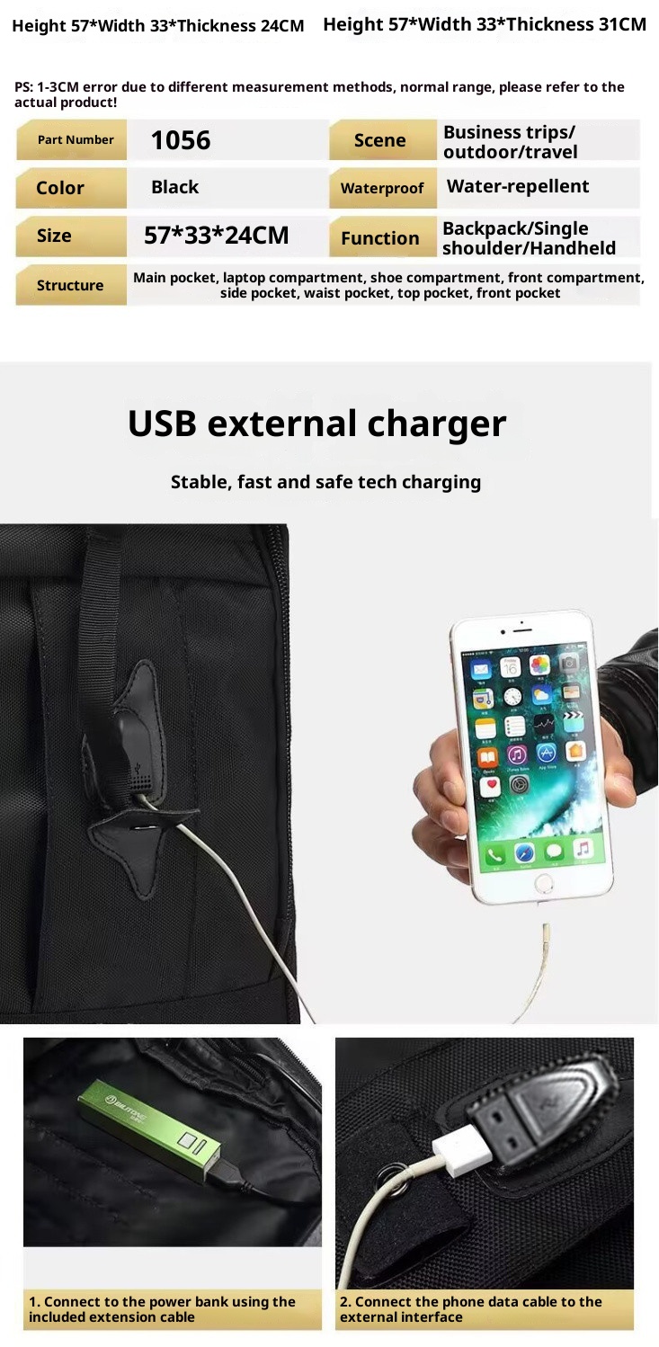 ActiveGo Multifunktionaler Rucksack mit extra großem Fassungsvermögen für Fitness, Outdoor-Aktivitäten, Reisen, Wandern, Radfahren und mehr._voghion.com