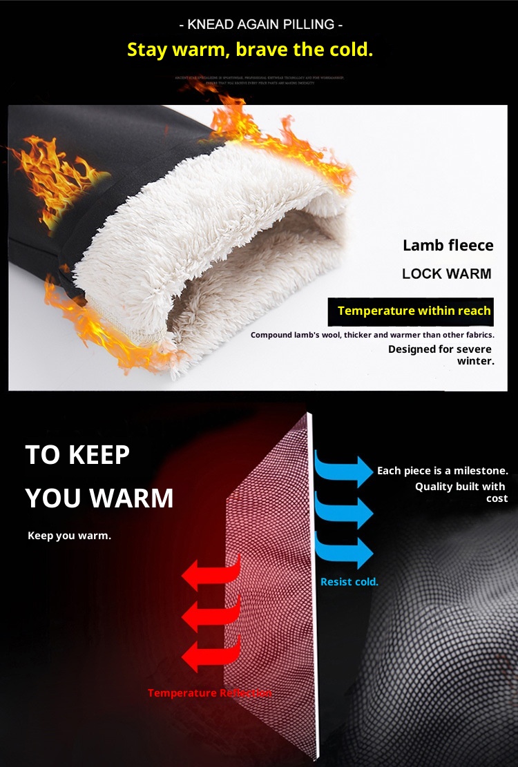 001 Winter Fleece-Lined Softshell Pants For Men And Women, Outdoor Windproof Waterproof Thickened Warm Sports Hiking Pants,_voghion.com