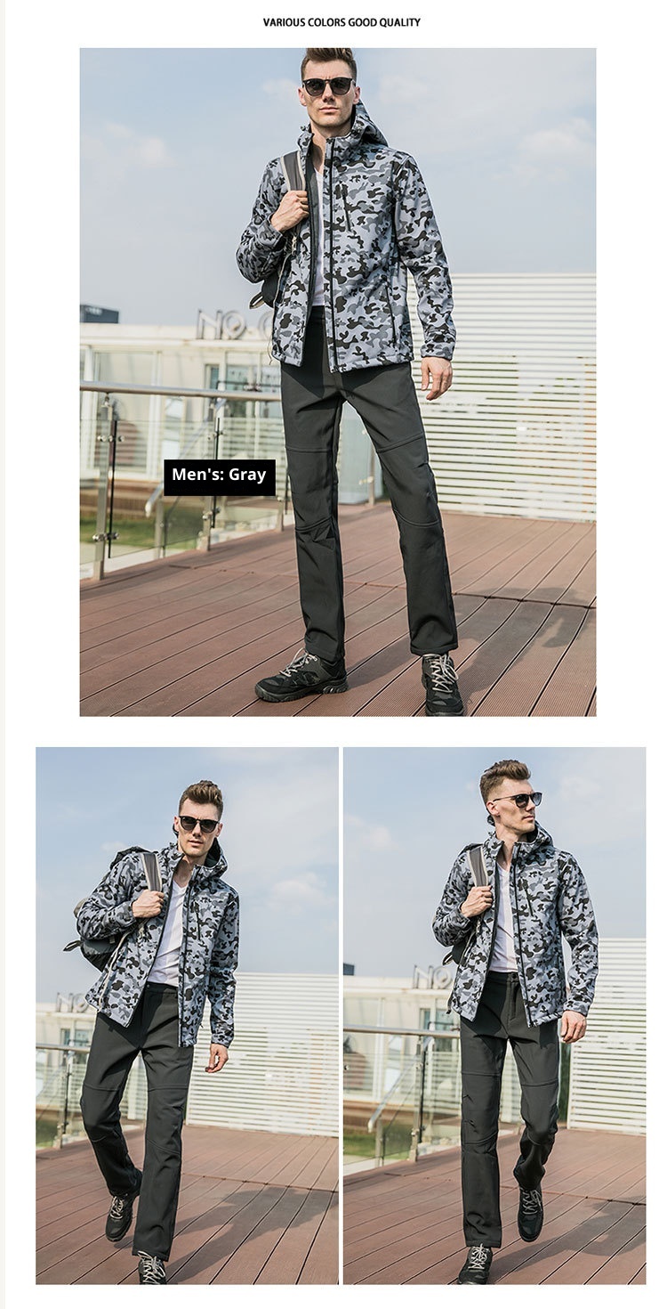 001 Spodnie Softshell Jesień Zima Ciepłe Mężczyźni Kobiety Wodoodporne Wędrówki Na Zewnątrz Kemping Jazda na Rowerze Spodnie Softshell Narciarstwo Mogą Być_voghion.com