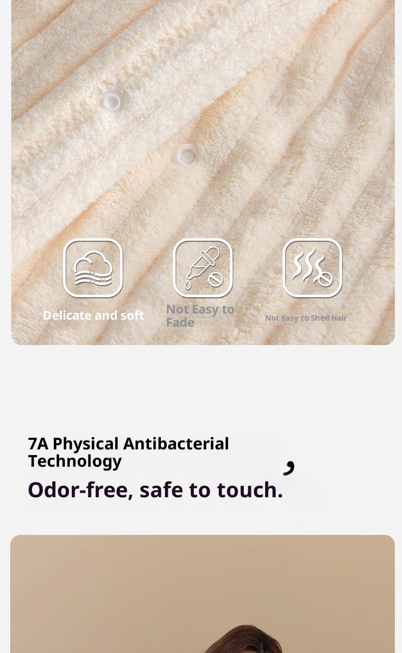 Lillian, um novo roupão de banho vestível com estampa de desenho animado fofo, mais absorvente e de secagem rápida do que o algodão puro. Ideal para uso em casa ou em casa._voghion.com