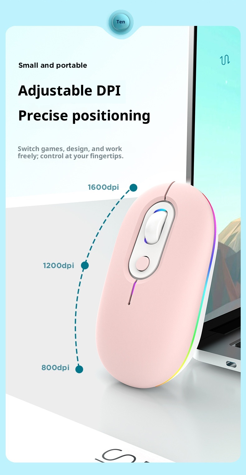 Digitex Digitex Wireless Bluetooth Office Laptop Universal Men And Women Mouse Rechargeable Dual Mode Silent Cross-Border Wholesale_voghion.com