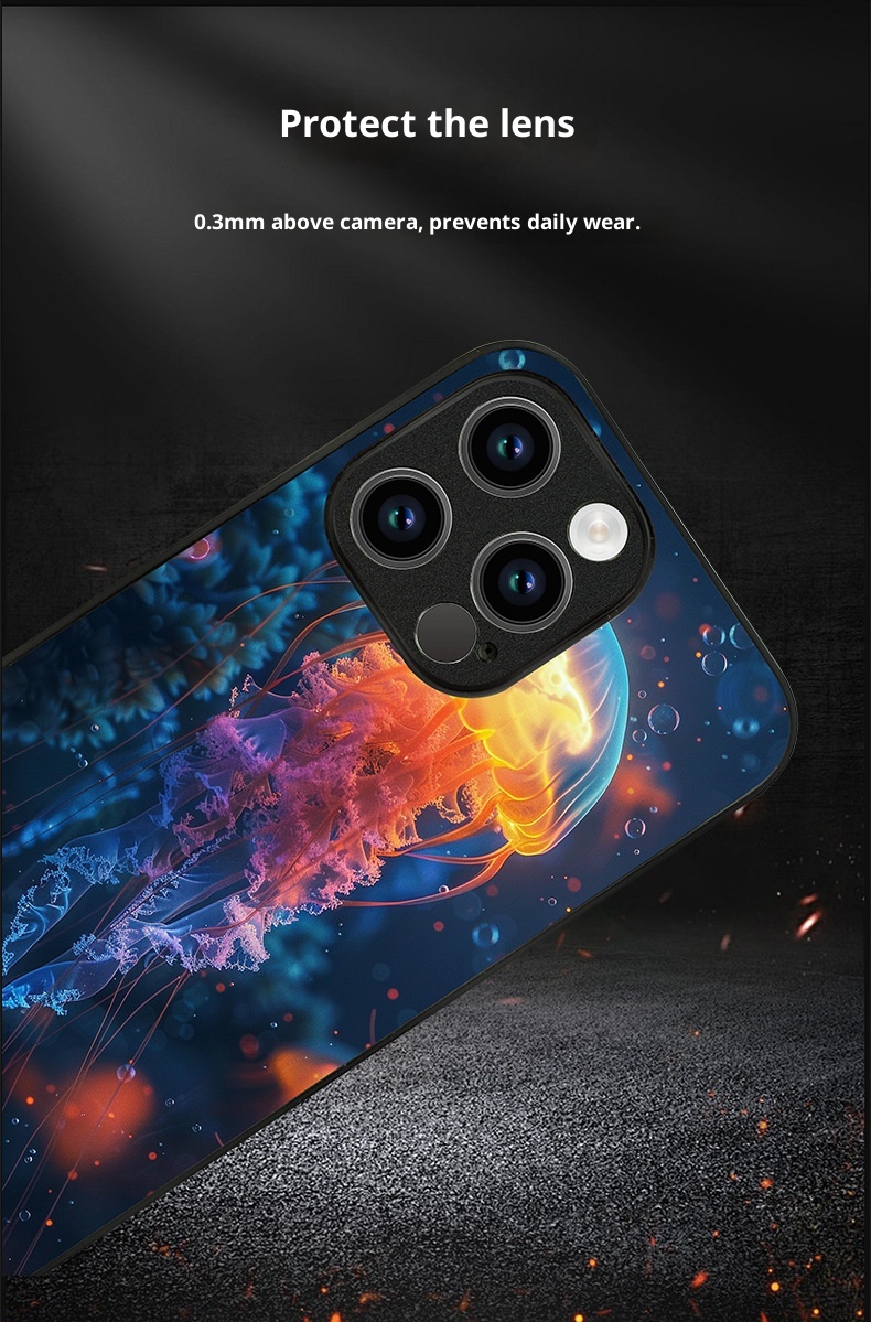 TechGlobe Incoming Call Light-Up Compatible With Glass Shockproof Case For Men And Women Internet Celebrity Personality_voghion.com