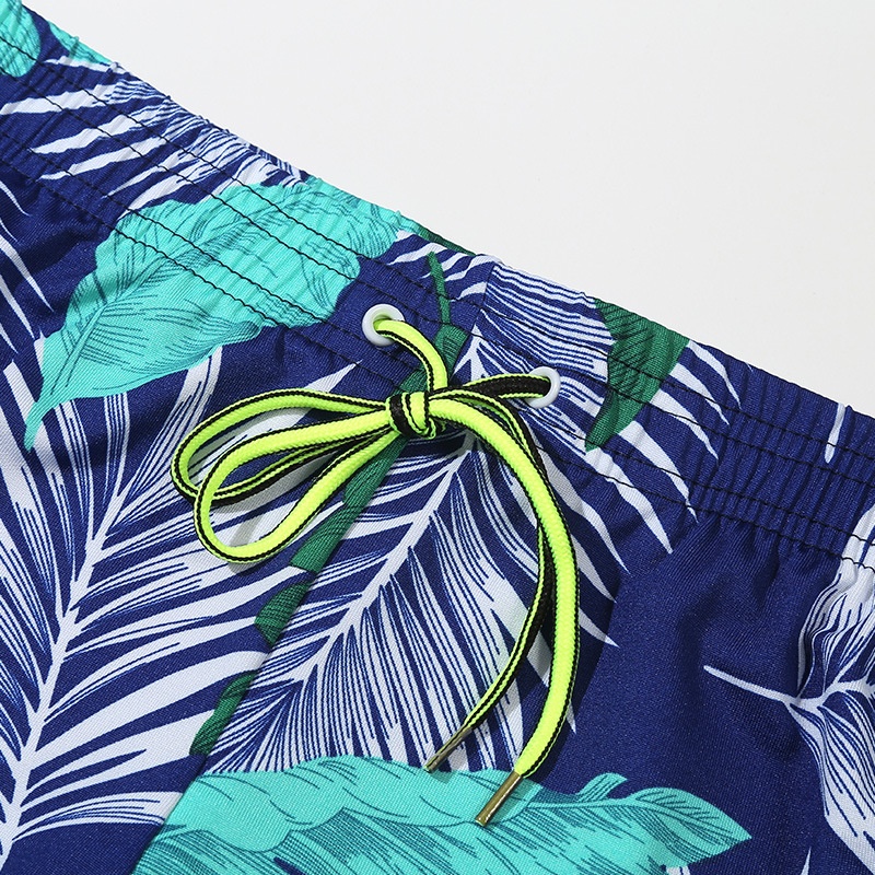 001 Baiya Five-Point Badehose für Herren, modische, vollständig gefütterte Badehose mit Digitaldruck und langem Bein, ideal für heiße Quellen und mehr._voghion.com