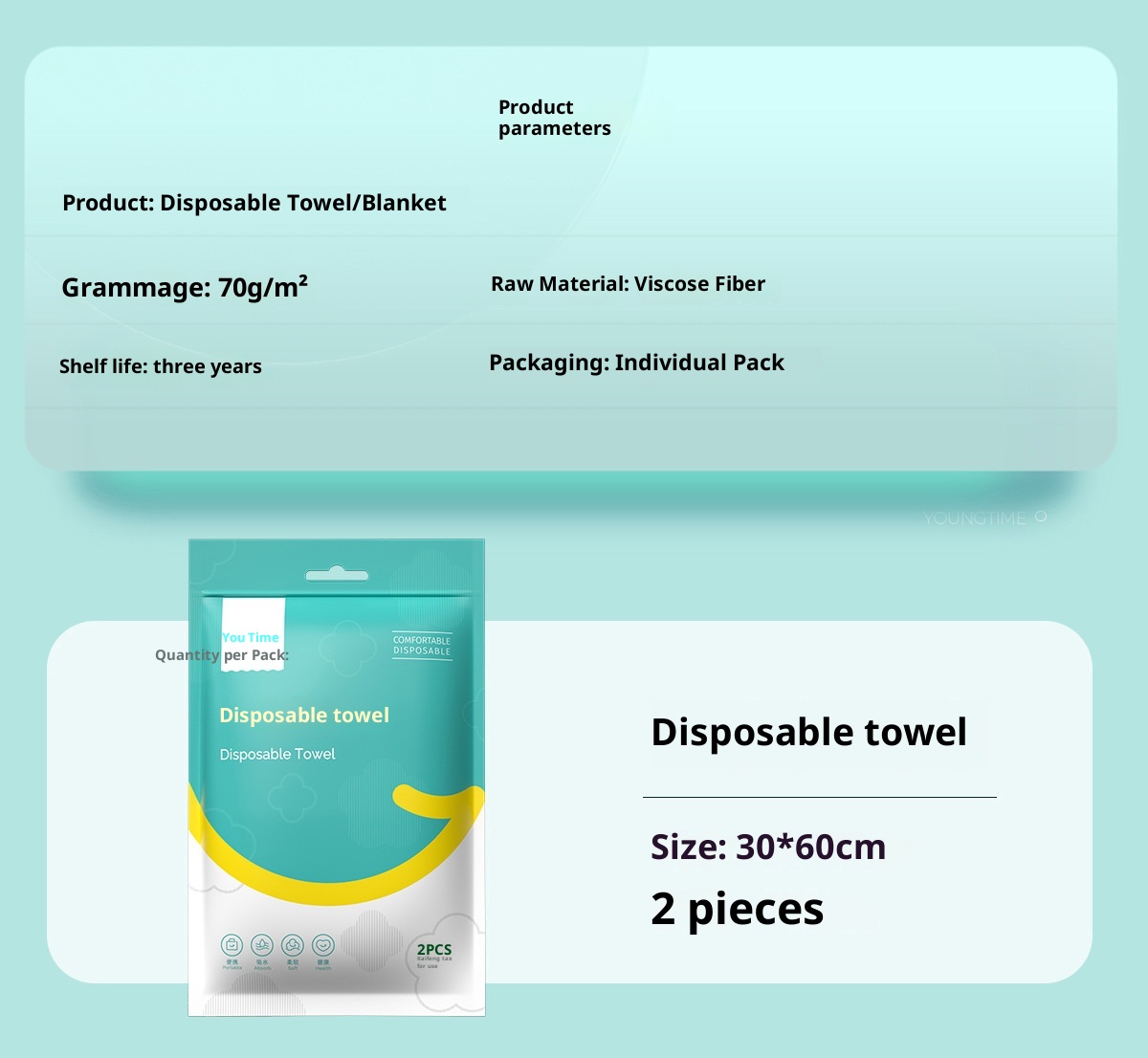 Lillian Einweg-Gesichtstücher, einzeln verpackt, extra groß, dick, weiche Badetücher, tragbar_voghion.com