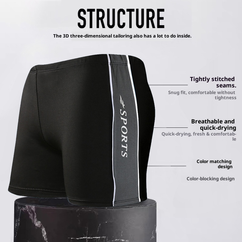 001 Men Plus Size 100kg Wearable Adult Fashion Comfortable Loose Boxer Swim Trunks Factory Direct Sale_voghion.com