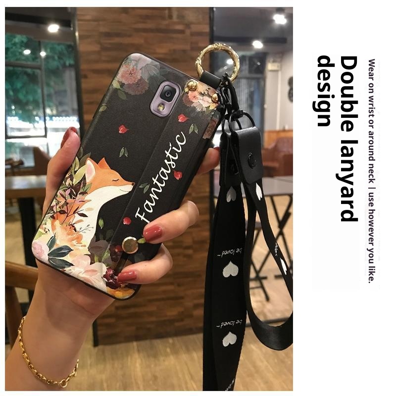 TechGlobe Adatto per Samsung Note3/N9008 Supporto da polso con cordino Custodia morbida protettiva in silicone serie Flower_voghion.com