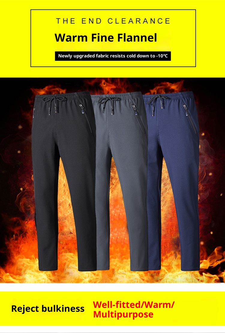 001 Winter Fleece-Lined Softshell Pants For Men And Women, Outdoor Windproof Waterproof Thickened Warm Sports Hiking Pants,_voghion.com