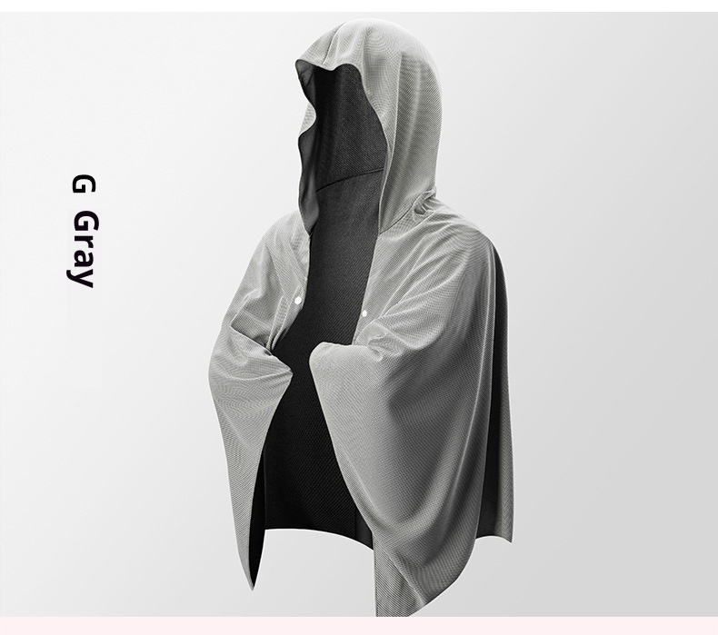 Lillian Large Sports Cooling Sun Protection Bath Towel Quick-Dry Absorbent Sunshade Shawl Hooded Beach Cloak_voghion.com