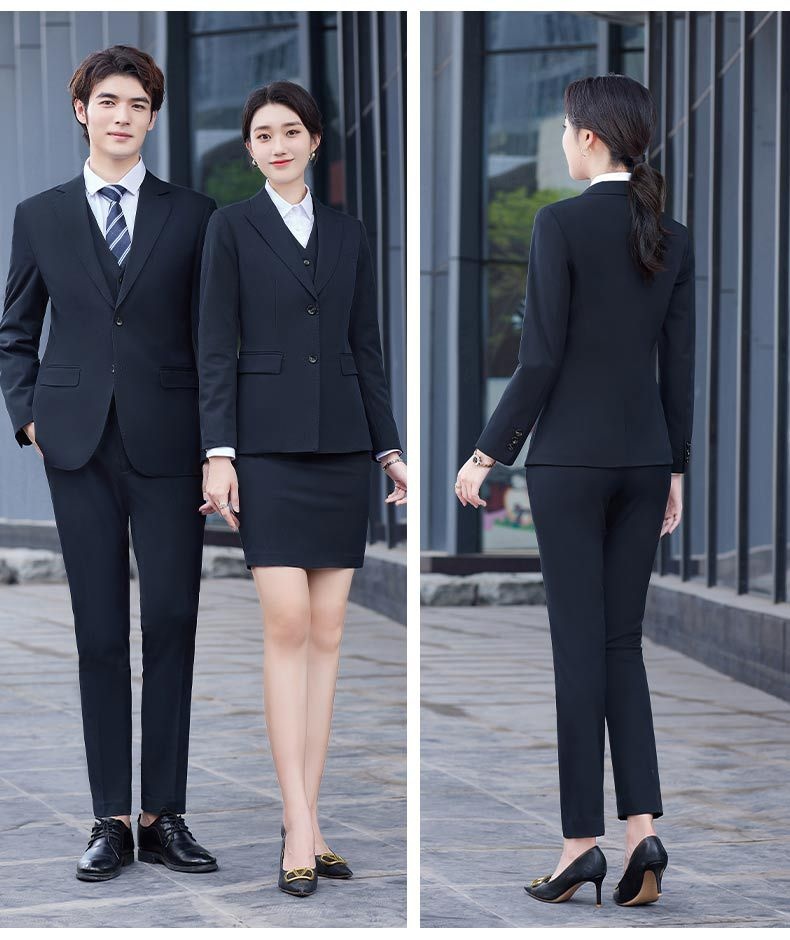 ChicShe Herenset Bruidegom Getuige Formele Kleding Studenten Sollicitatiepak Witteboorden Executive OL Stretch Werkkleding_voghion.com