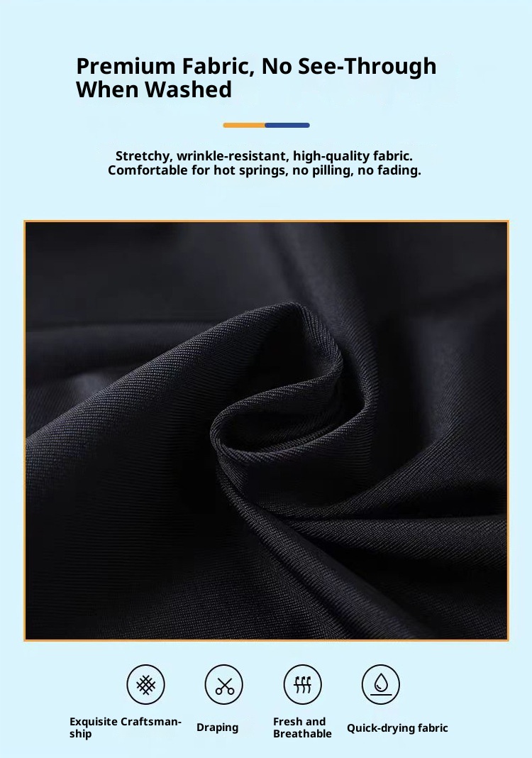 001 Costume da bagno da uomo in poliestere traspirante anti-esposizione, anti-imbarazzo, aderente e ad asciugatura rapida, a prova di sole, per adulti_voghion.com