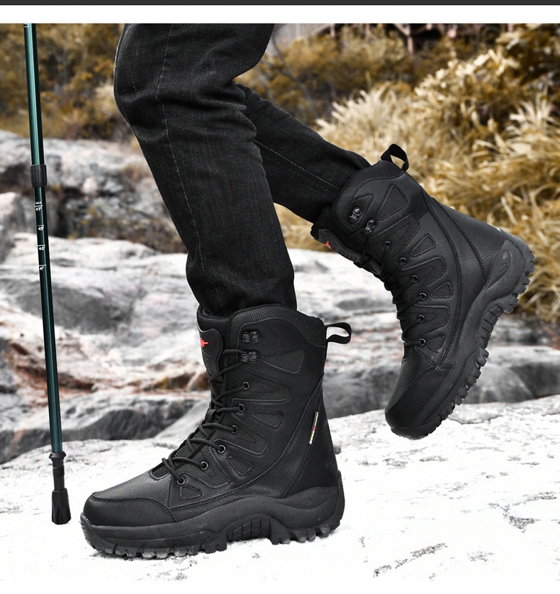 ActiveGo Outdoor Hiking Shoes Autumn Winter Warm Mid-Calf Waterproof Non-Slip Wear-Resistant Thick Sole Couple Wholesale Trail_voghion.com