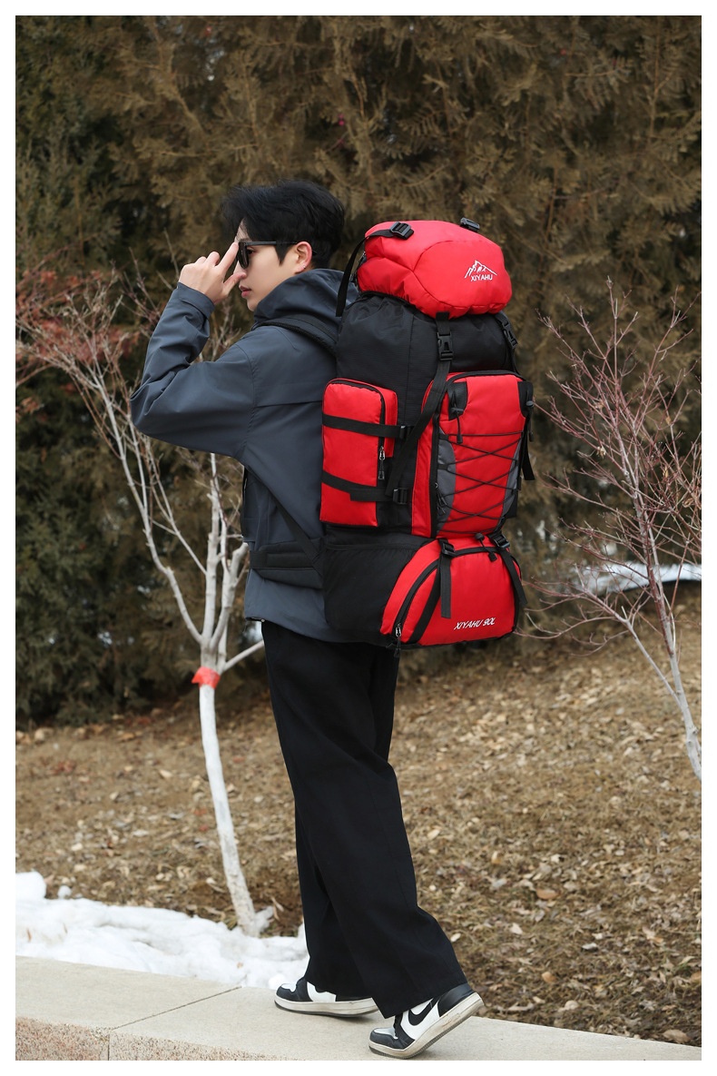 ActiveGo New Outdoor 90L Large Capacity Mountaineering Lightweight Waterproof Backpack Men's Casual Hiking Travel Camping Bag_voghion.com